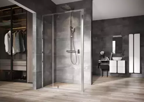 Душевой уголок 100x90 см Ravak Nexty NDOP2 + NPSS 03OA0C00Z1 + 90O70C00Z1 прозрачное