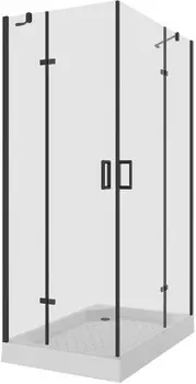 Душевой уголок 119х79х190 см Niagara NG-6817-08BLACK прозрачное