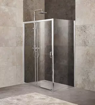 Душевой уголок 120-135x90 см BelBagno UNIQUE-AH-1-120/135-90-C-Cr прозрачное