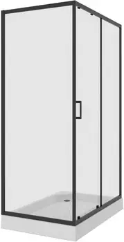 Душевой уголок 118,5x78,5x190 см Niagara NG-6812-08BLACK прозрачное