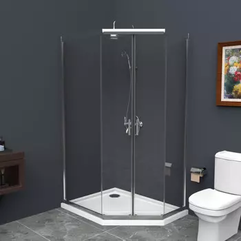 Душевой уголок 120x90 см BelBagno Uno UNO-195-PH-2-120/90-C-Cr прозрачное