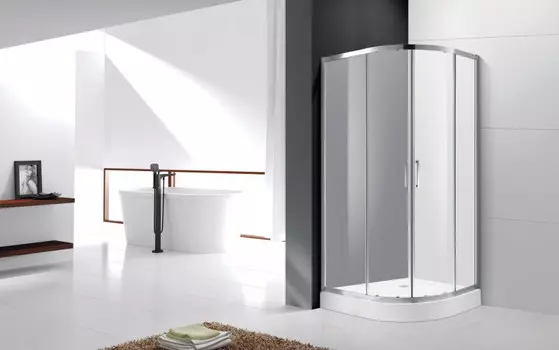 Душевой уголок 120х90 см Cezares MOLVENO-RH-2-120/90-P-Cr текстурное стекло