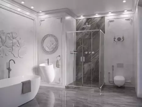 Душевой уголок 120x110 см Ambassador Forsa 17021107AX-110AX прозрачное