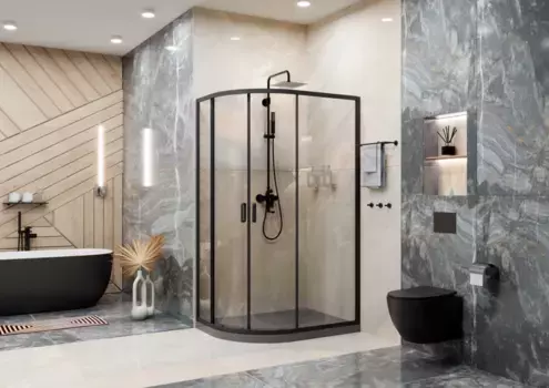 Душевой уголок 120x80 см Ambassador Kingston 14011208 прозрачное