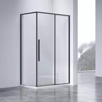 Душевой уголок 120x90 см Vincea Slim-N VSR-4SN9012CLB прозрачное