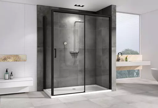 Душевой уголок 130x100 см Abber Komfort AG93130B-S102B прозрачное