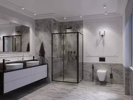 Душевой уголок 130x80 см Ambassador Forsa 17021219AB-80AB прозрачное