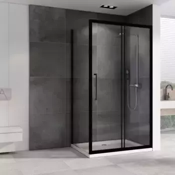 Душевой уголок 140x50 см Abber Schwarzer Diamant AG30140BH-S50B прозрачное