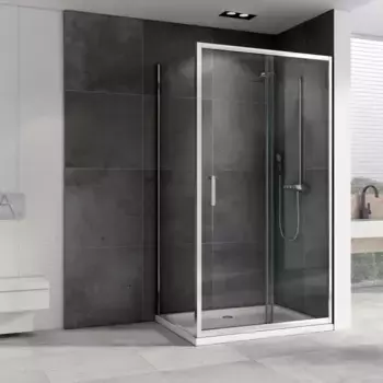 Душевой уголок 140x80 см Abber Schwarzer Diamant AG301405-S805 прозрачное