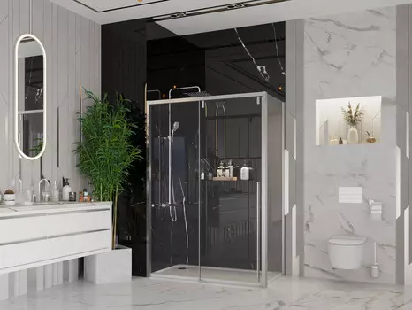 Душевой уголок 150х110 см Ambassador Intense 110021104IX-110IX прозрачное