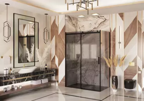 Душевой уголок 150x100 см Ambassador Benefit 19022204HBB-100HBB тонированное