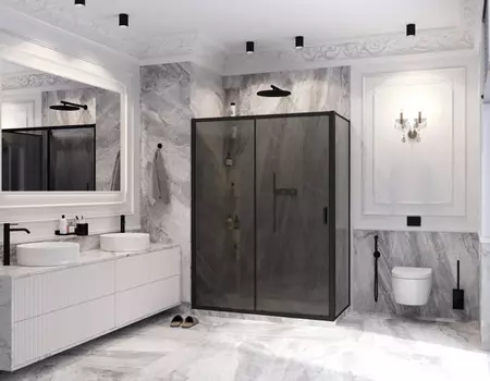 Душевой уголок 150x110 см Ambassador Forsa 17022221ABB-110ABB тонированное