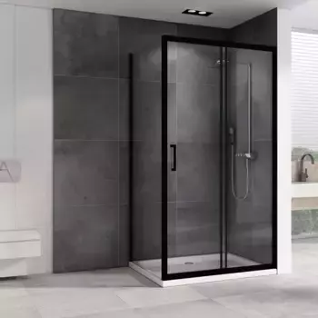 Душевой уголок 150x60 см Abber Schwarzer Diamant AG30150B-S60B прозрачное