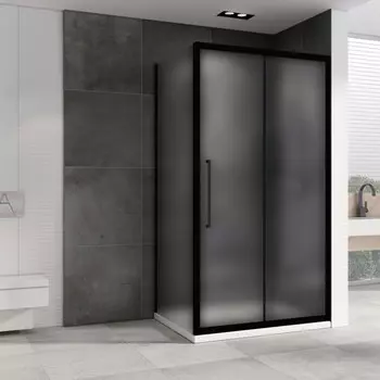 Душевой уголок 160x70 см Abber Schwarzer Diamant AG30160BMH-S70BM матовое