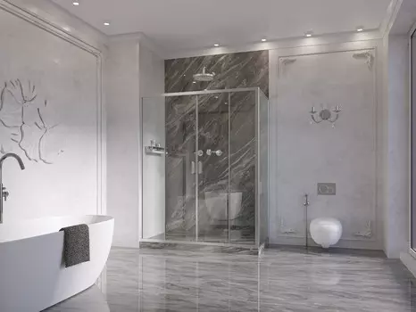 Душевой уголок 170х110 см Ambassador Forsa 17021112AX-110AX прозрачное