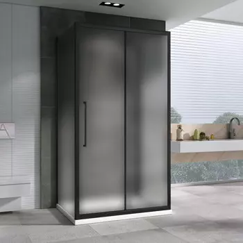 Душевой уголок 170x90 см Abber Schwarzer Diamant AG30170BMH-S90BM-S90BM матовое