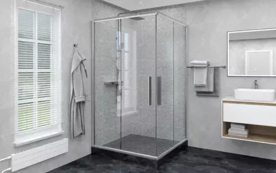 Душевой уголок 78-90x78-90 см Deto KC80 прозрачное