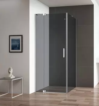 Душевой уголок 80-90x99,5 см см Cezares SLIDER-AH-1-100-80/90-GRIGIO-Cr графитовое