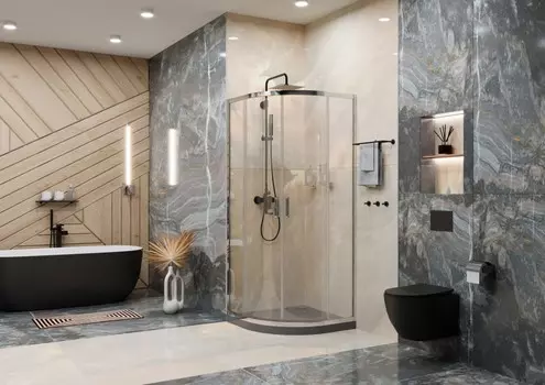 Душевой уголок 80x80 см Ambassador Kingston 14011106 прозрачное