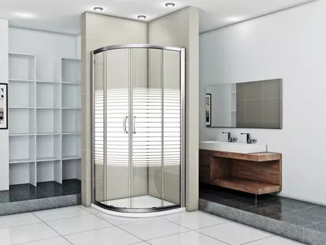 Душевой уголок 80х80 см Good Door Infinity R-80-S-CH прозрачный с рисунком