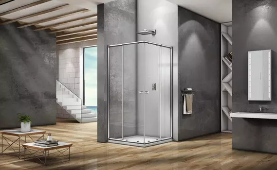 Душевой уголок 80х80 см Good Door Lira CR-80-C-CH прозрачное