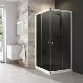 Душевой уголок 80х80 см Ravak Blix белый графит