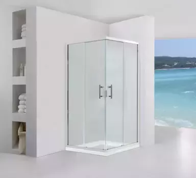 Душевой уголок 80x80 см Black & White Stellar Wind 1028080 прозрачное