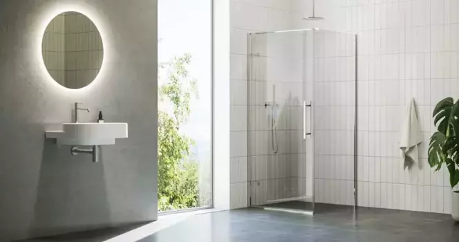 Душевой уголок 89,5x90 см Ravak Cool COSD1 + COPS X0VV70A00Z1 + X9VV70A00Z1 прозрачное