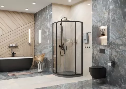 Душевой уголок 90х90 см Ambassador Kingston 14011204 прозрачное