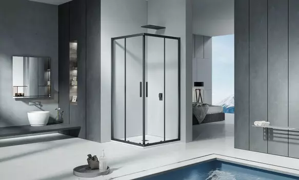 Душевой уголок 90х90 см Good Door Cofe CR-90-C-B прозрачное