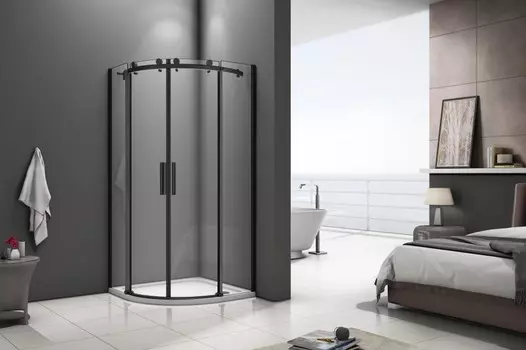 Душевой уголок 90х90 см Good Door Galaxy R-TD-90-C-B прозрачное