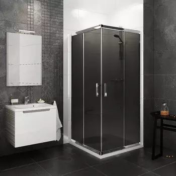 Душевой уголок 90x90 см Ravak Blix хром графит