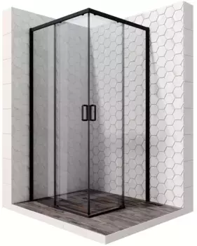 Душевой уголок 90x90 см Ambassador Queen 11011203Black прозрачное