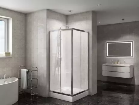 Душевой уголок 90x90 см BelBagno DUE-A-2-90-C-Cr прозрачное