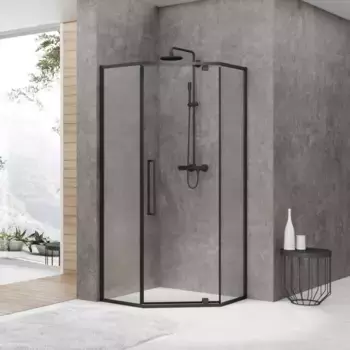 Душевой уголок 90x90 см Black & White Stellar Wind S875 BC 8759090 прозрачное