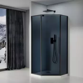 Душевой уголок 90x90 см Black & White Stellar Wind S815 BG 815900G серое