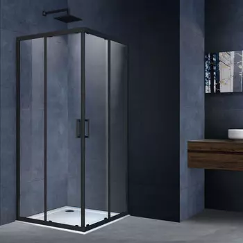 Душевой уголок 90x90 см Vincea Alpha VSS-3AL900CLB прозрачное
