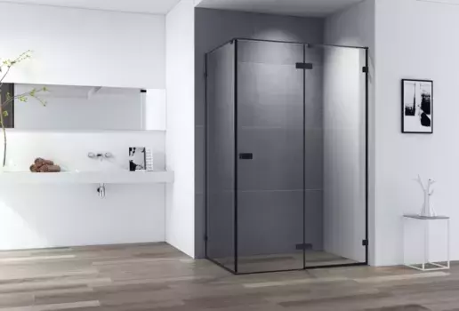 Душевой уголок 98x80 см Cezares BELLAGIO-AH-1-100/80-C-NERO прозрачное