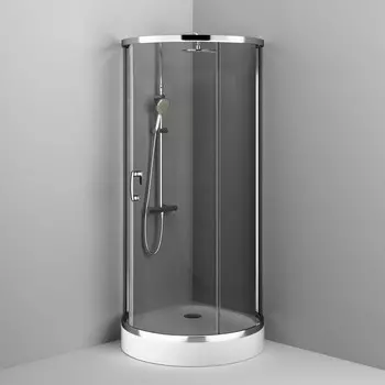 Душевой уголок без поддона 95x95 см Am.Pm Like Round W83G-333-095CG тонированное