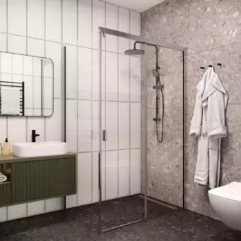 Душевой уголок Ceruttispa Marbella 120 R 118x78 см R, профиль хром, стекло прозрачное