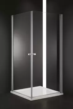 Душевой уголок Cezares Elena 80x80 см текстурное стекло ELENA-W-A-2-80-P-Cr