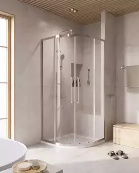 Душевой уголок Cezares Relax RELAX-304-R-2-90-C-CR 90x90 см, профиль хром, стекло прозрачное