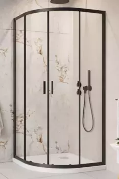 Душевой уголок Radaway Alienta Black A 90x90 10229090-54-01 профиль черный матовый, стекло прозрачное