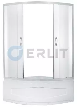 Душевой уголок с поддоном 100х100х195 см Erlit Comfor ER0510T-C3 матовое стекло