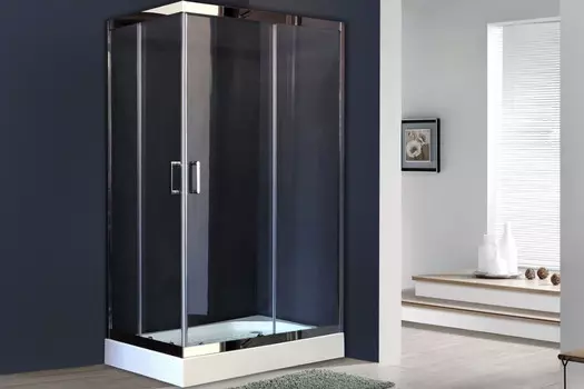 Душевой уголок с поддоном 120x80 см Royal Bath RB8120HP-T-CH-R прозрачное