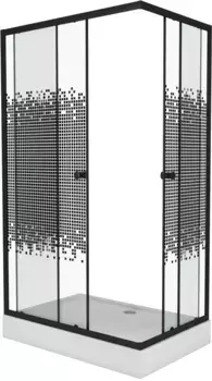 Душевой уголок с поддоном 120x80x195 см Niagara NG-012-14QBLACK интимато