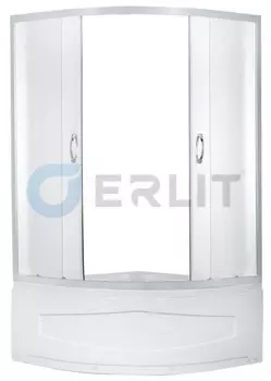 Душевой уголок с поддоном 80х80х195 см Erlit Comfort ER0508T-C3 матовое стекло