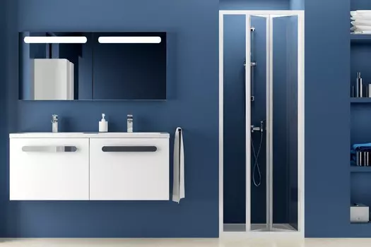 Душевые двери складывающиеся двухэлементные Ravak Supernova SDZ2-70 белый Grape 01V10100ZG