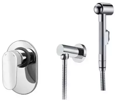 Гигиенический душ WasserKRAFT A15357 со смесителем, хром