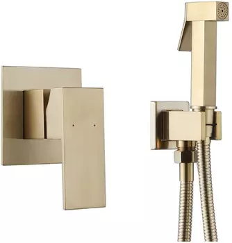 Гигиенический душ Abber Daheim AF8225G со смесителем, золотой матовый